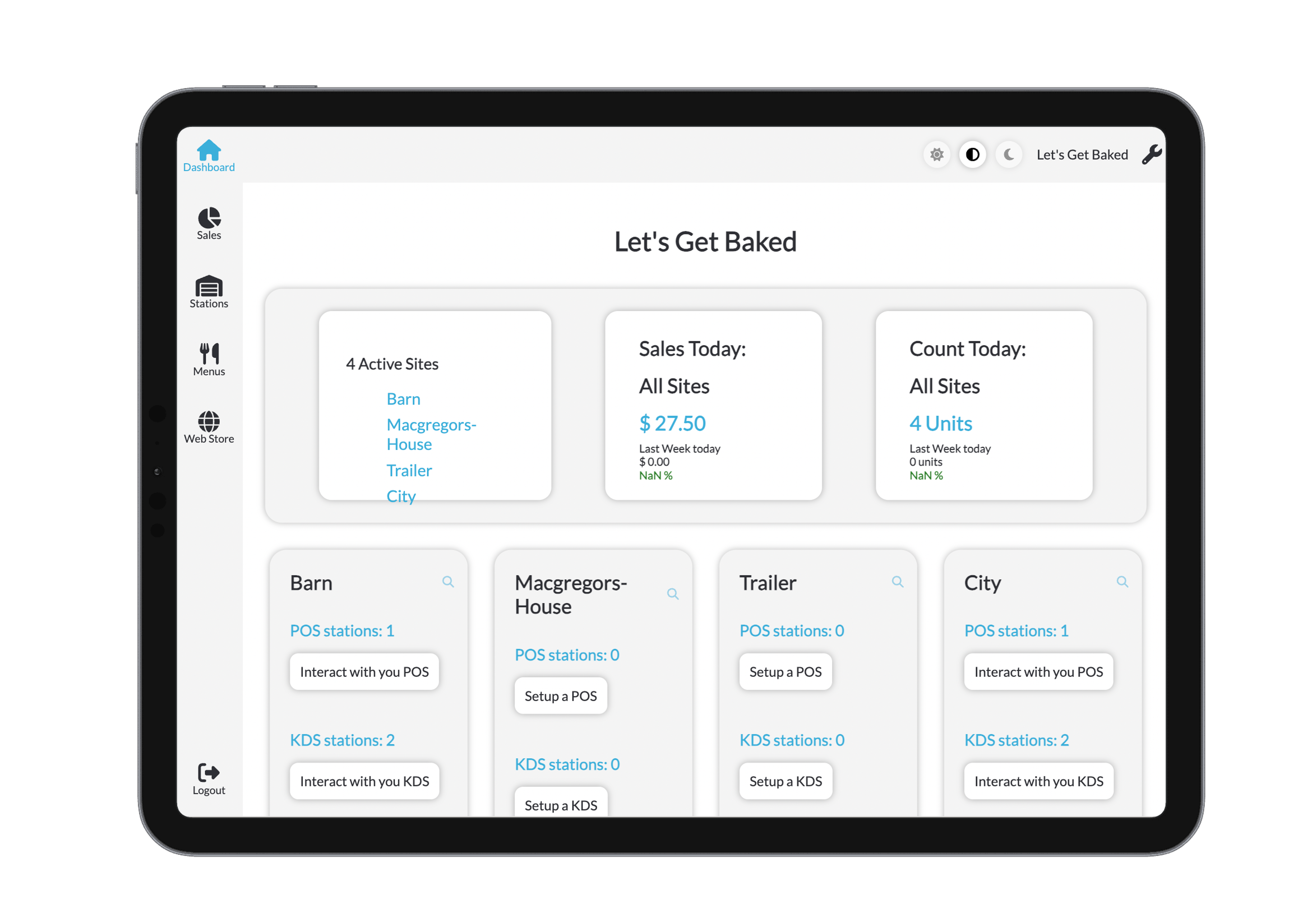 Account Dashboard Origin