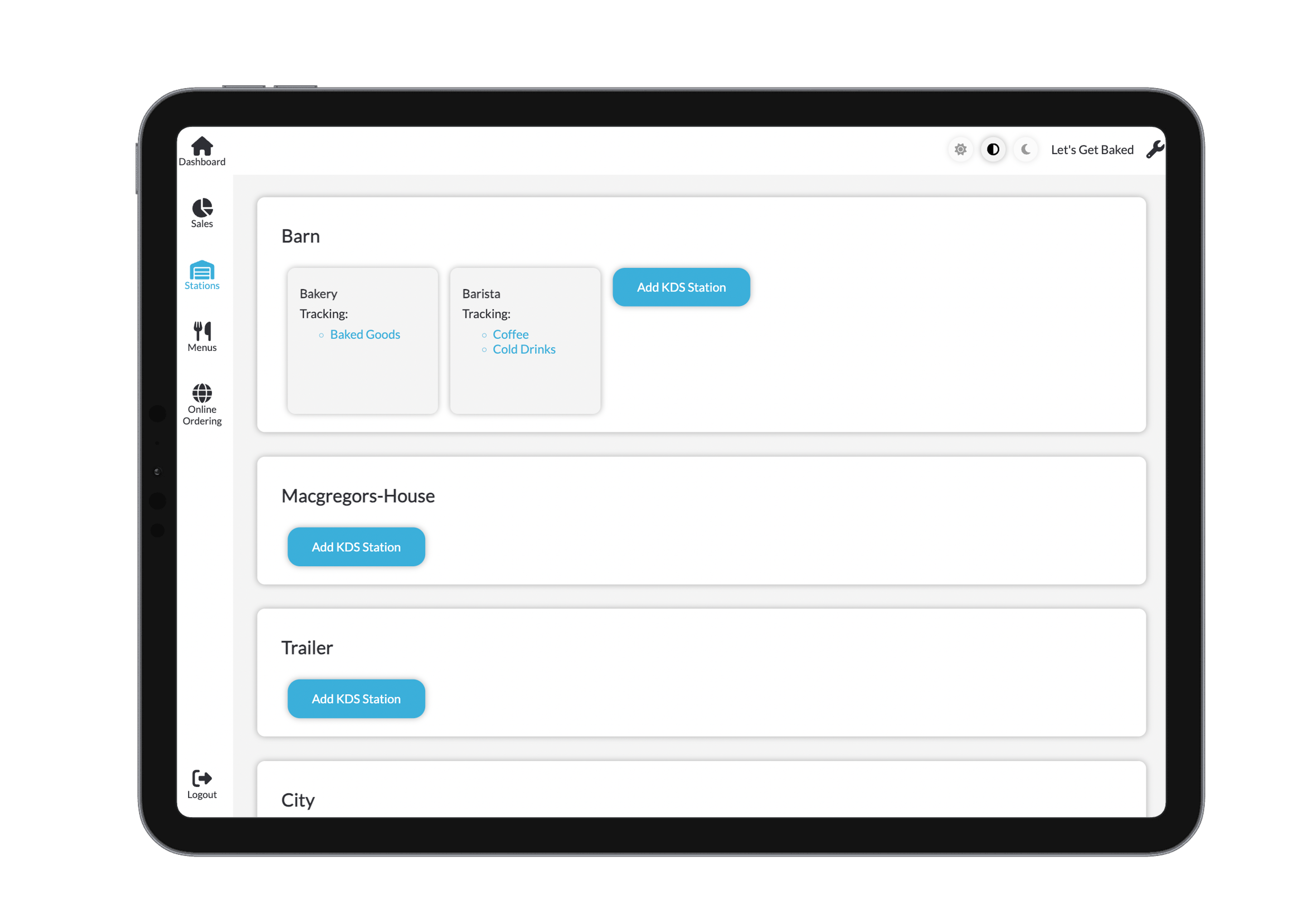 KDS Stations Light Mode