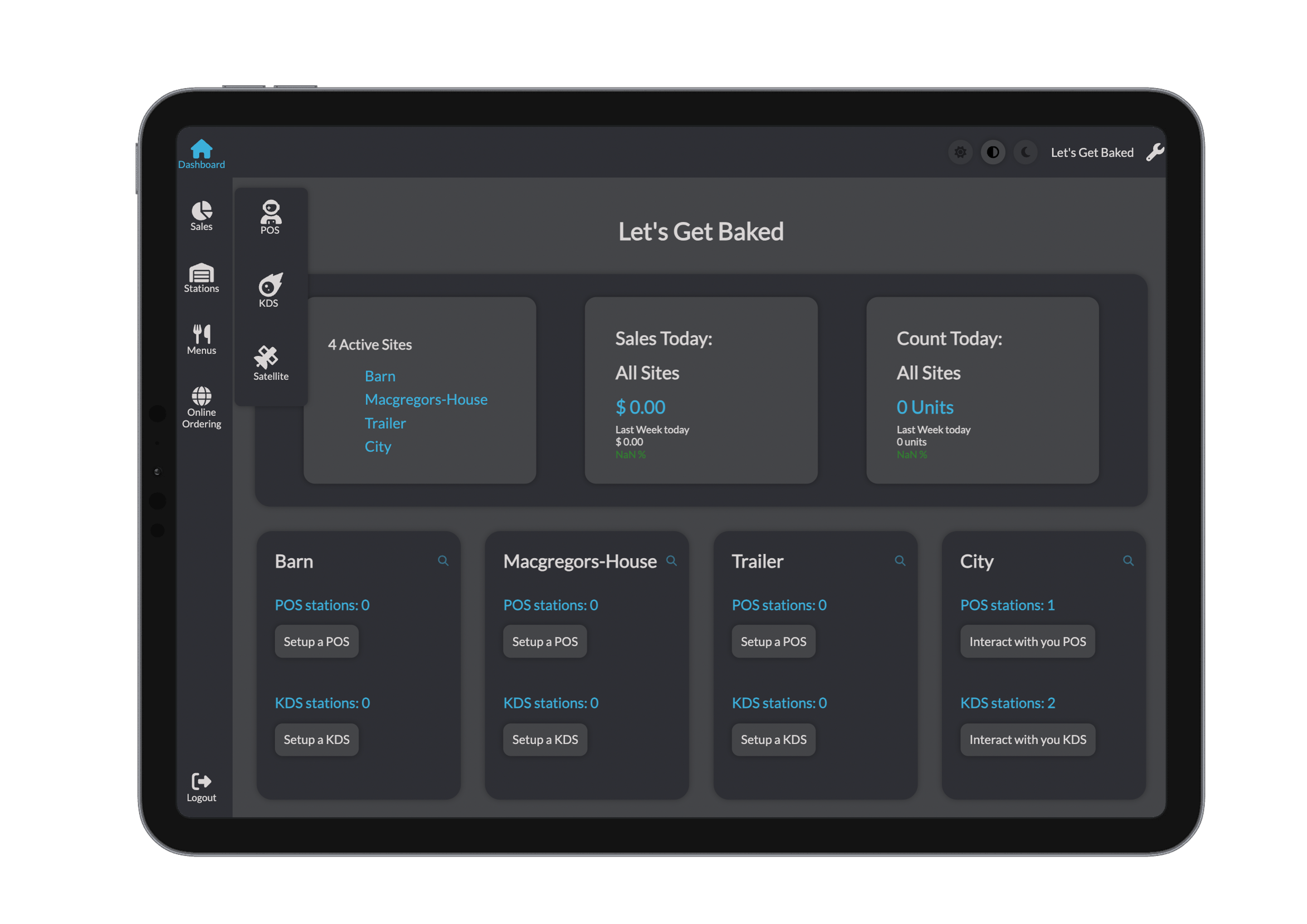 Station Button Dark Mode