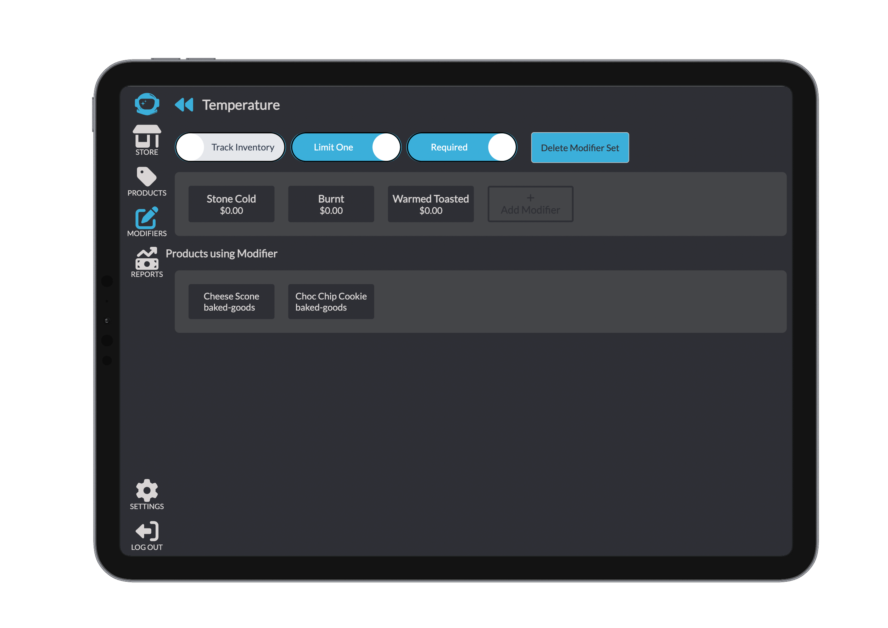 Products using Modifiers